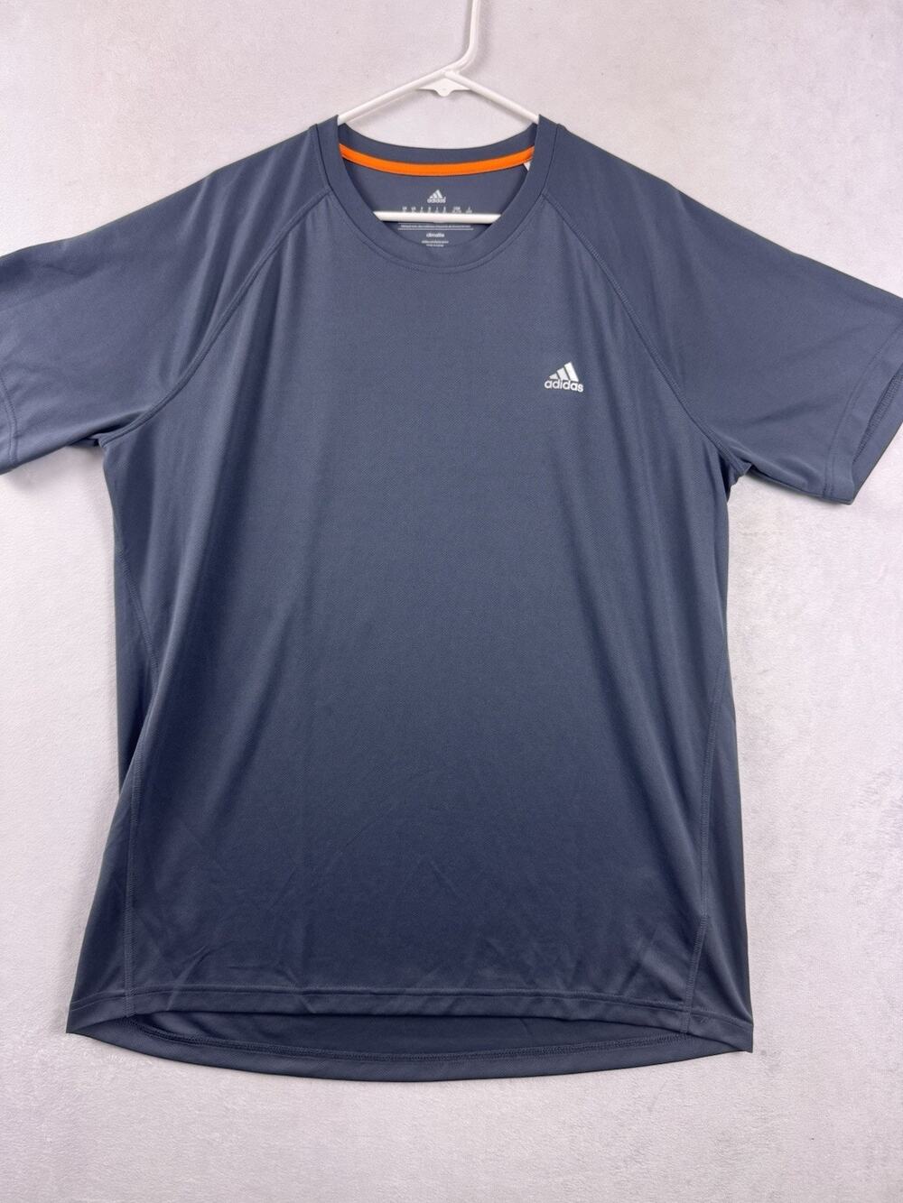 Adidas Climalite Athletic T-Shirt Mens XL Gray Orange Raglan Short Sleeve
